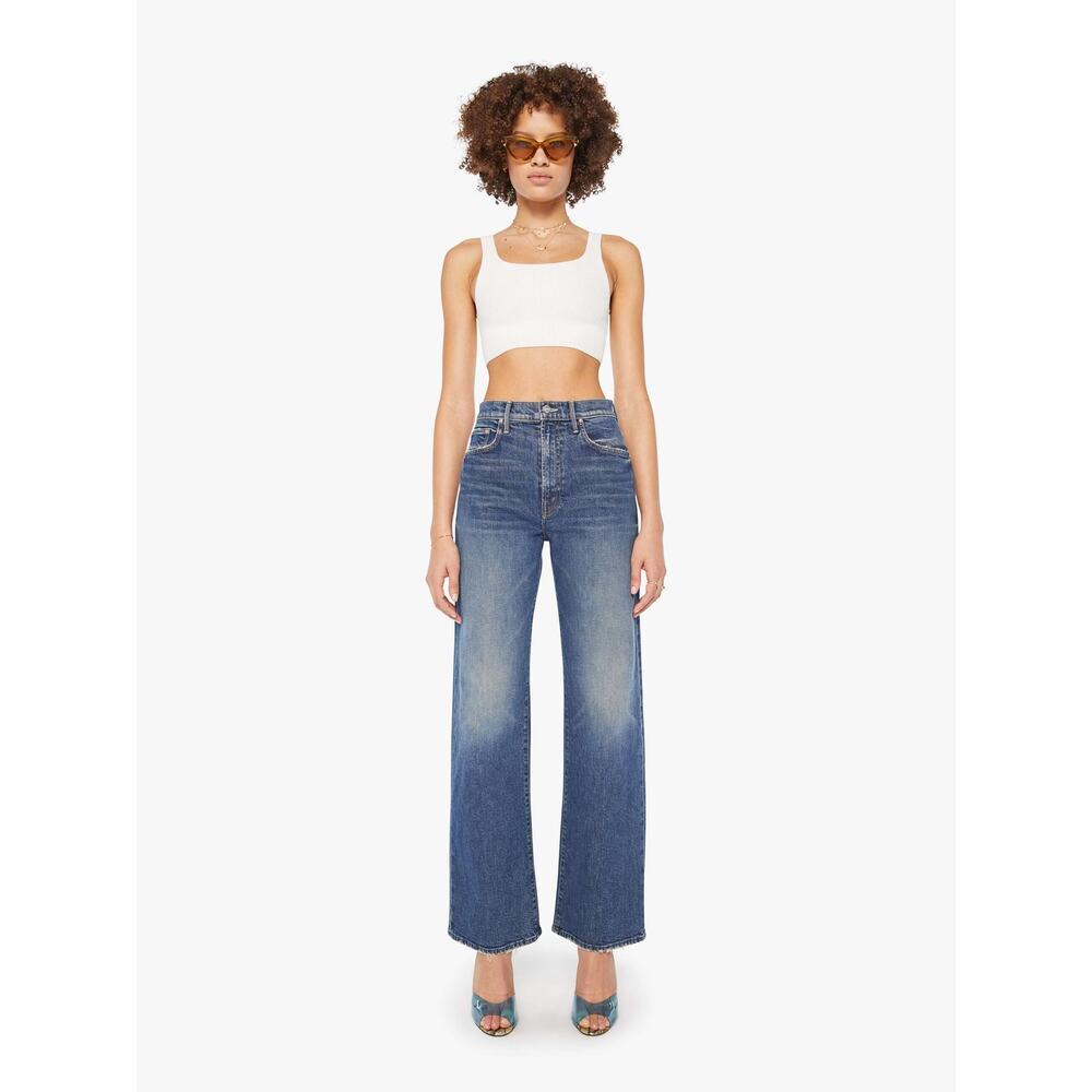 Mother Women's The Lasso Sneak Wide Leg Jeans Punk Nouveau Size 25 NWT - Picture 1 of 11